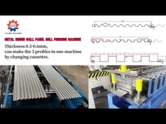 0.3-0.8mm 厚さ スナップロック 屋根 壁シート ロール 形成 孔付き